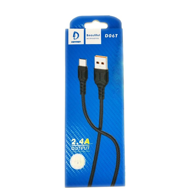 کابل تبدیل USB به USB-C دنمن مدل D06T: شارژ سریع و با دوام ۱ متری
